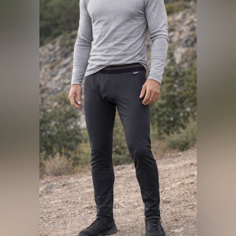 Patagonia Capilene Midweight Base Layer Bottoms Men’s Small Thermal Pants Black